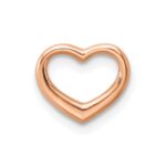 14K Rose Polished Floating Heart Chain Slide