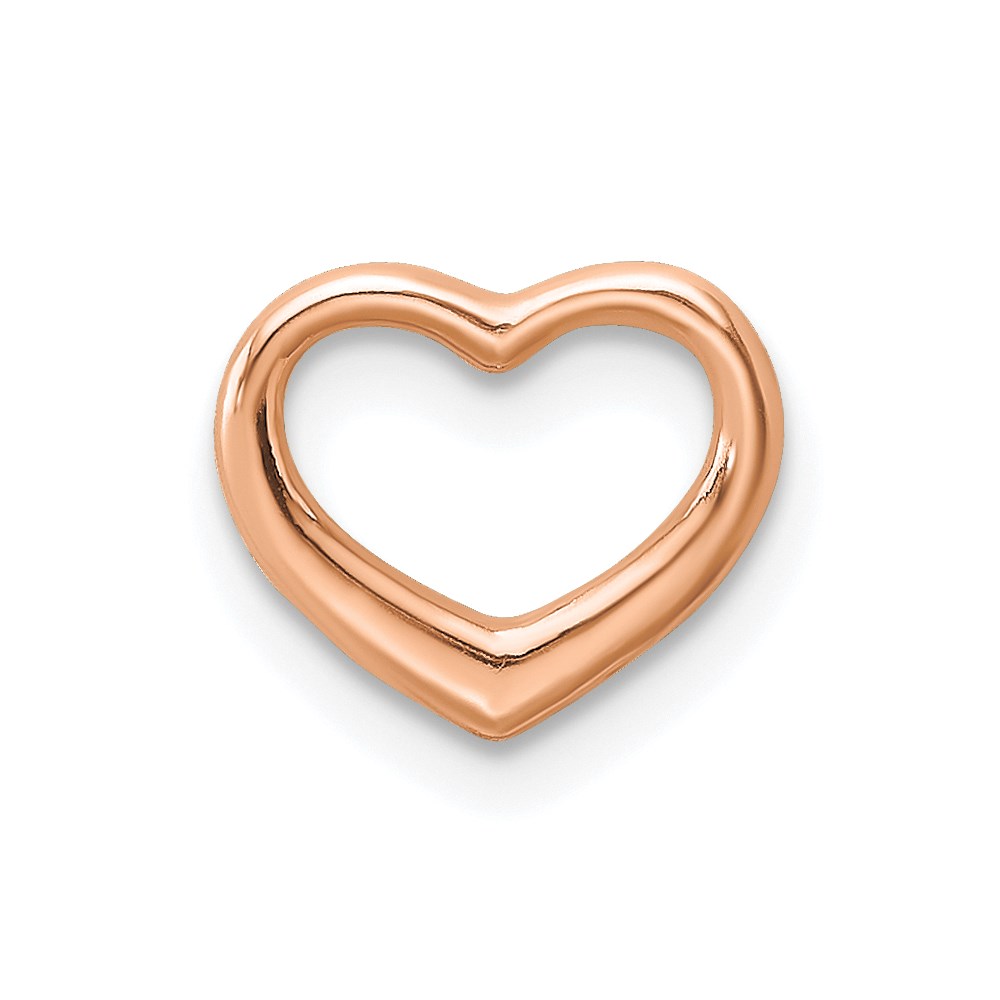 K7108R.jpg 14K Rose Polished Floating Heart Chain Slide - Image 1