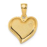 14K Polished Teardrop Heart Charm - Image 4