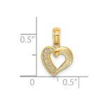 14K Open Filigree Mini Heart Charm - Image 3