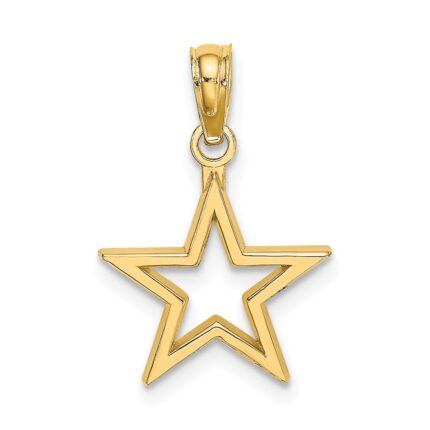 14K Cut-out Star Charm