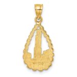 14K Chicago Skyline/Willis Tower Teardrop Charm - Image 4