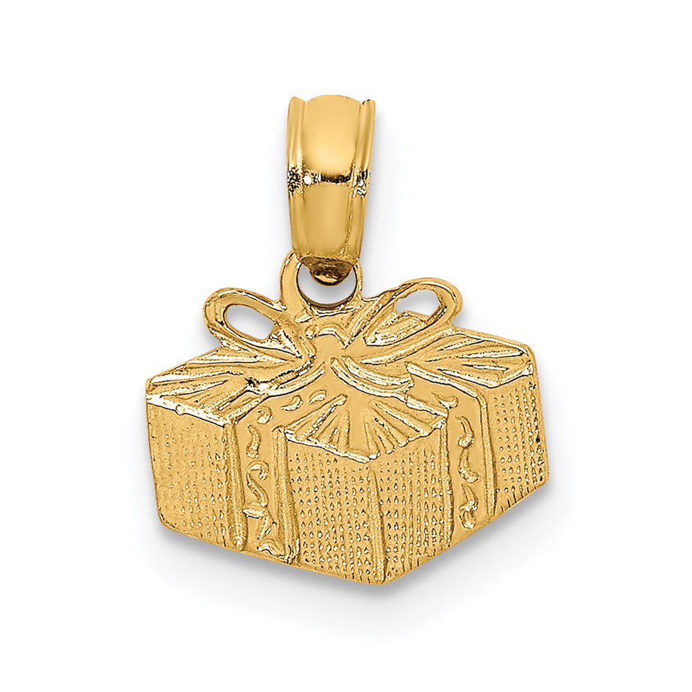 K7149.jpg 14K Wrapped Gift Box Charm - Image 1