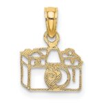 14K Flat Cut-Out Camera Charm - Image 4