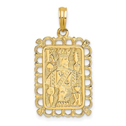 14K King of Spades Playing Card Charm