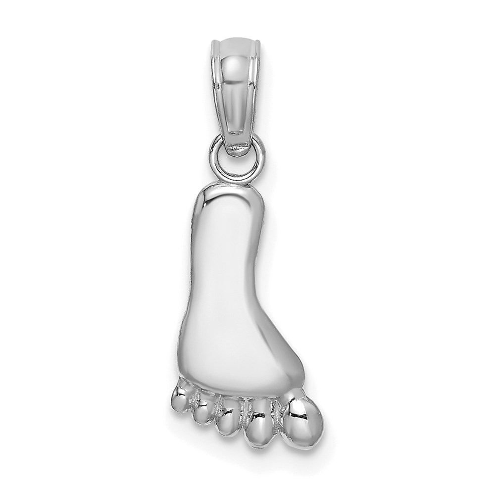 K7178W.jpg 14K White Gold Polished Foot Charm - Image 1