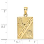 14K SAN FRANCISCO Reversible with CALIFORNIA on Back Charm - Image 4