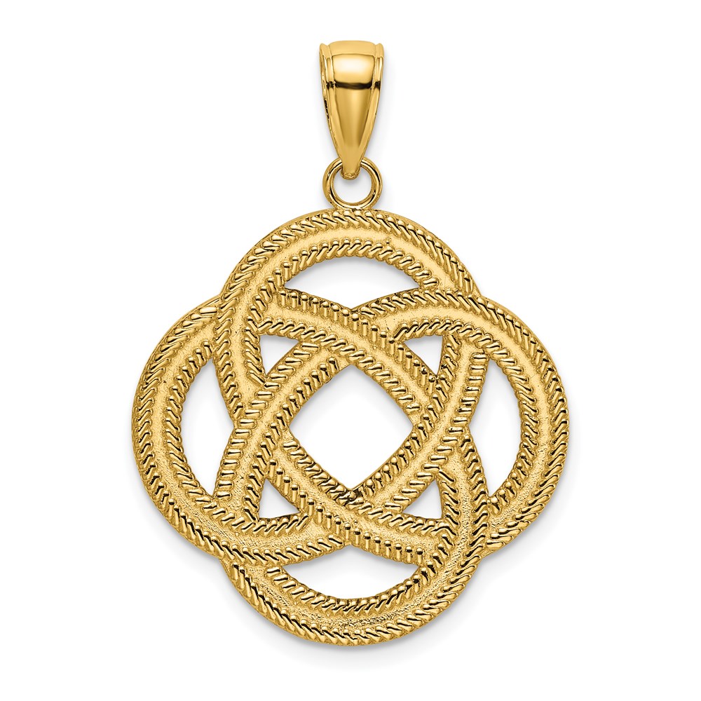K7201.jpg 14K Large Celtic Eternity Knot Circle Charm - Image 1