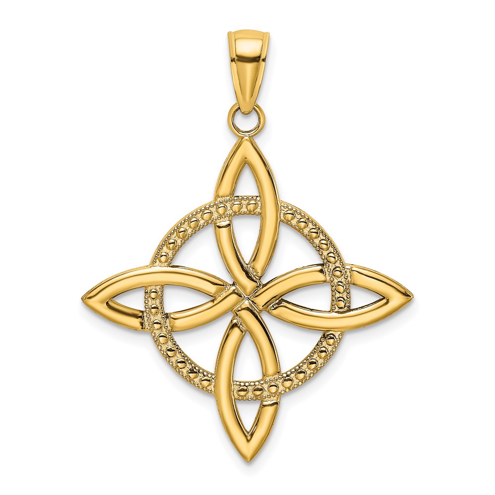 K7202.jpg 14k Large Celtic Eternity Knot Charm - Image 1
