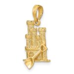 14K 3-D Sand Castle with Shovel Charm - Image 5