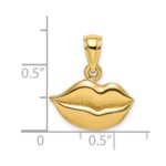 14K 2-D  Polished Lips Charm - Image 3