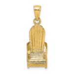 14K 3-D Beach Chair Charm