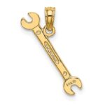 14K 3-D Double Open-Ended Wrench Charm - Image 4