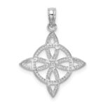14k White Gold Small Celtic Eternity Knot Charm - Image 4
