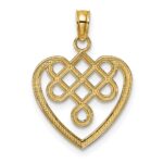 14K Small Celtic Knot Heart Charm - Image 4