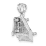 14K White Gold 3-D Top Opens Grand Piano Charm - Image 6