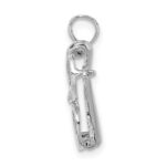 14K White Gold 3-D Glasses with Moveable Sides Charm - Image 2