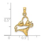 14K Bikini Bathing Suit Charm - Image 3
