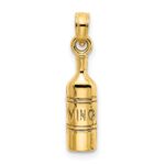 14K VINO Wine Bottle Charm