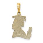 14K Polished Female Graduation Profile with Diploma Charm - Image 4