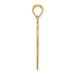 14K Chinese Love Symbol In Engraved Oval Frame Charm - Image 2