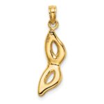 14K 3-D Beveled Masquerade Mask Charm - Image 4