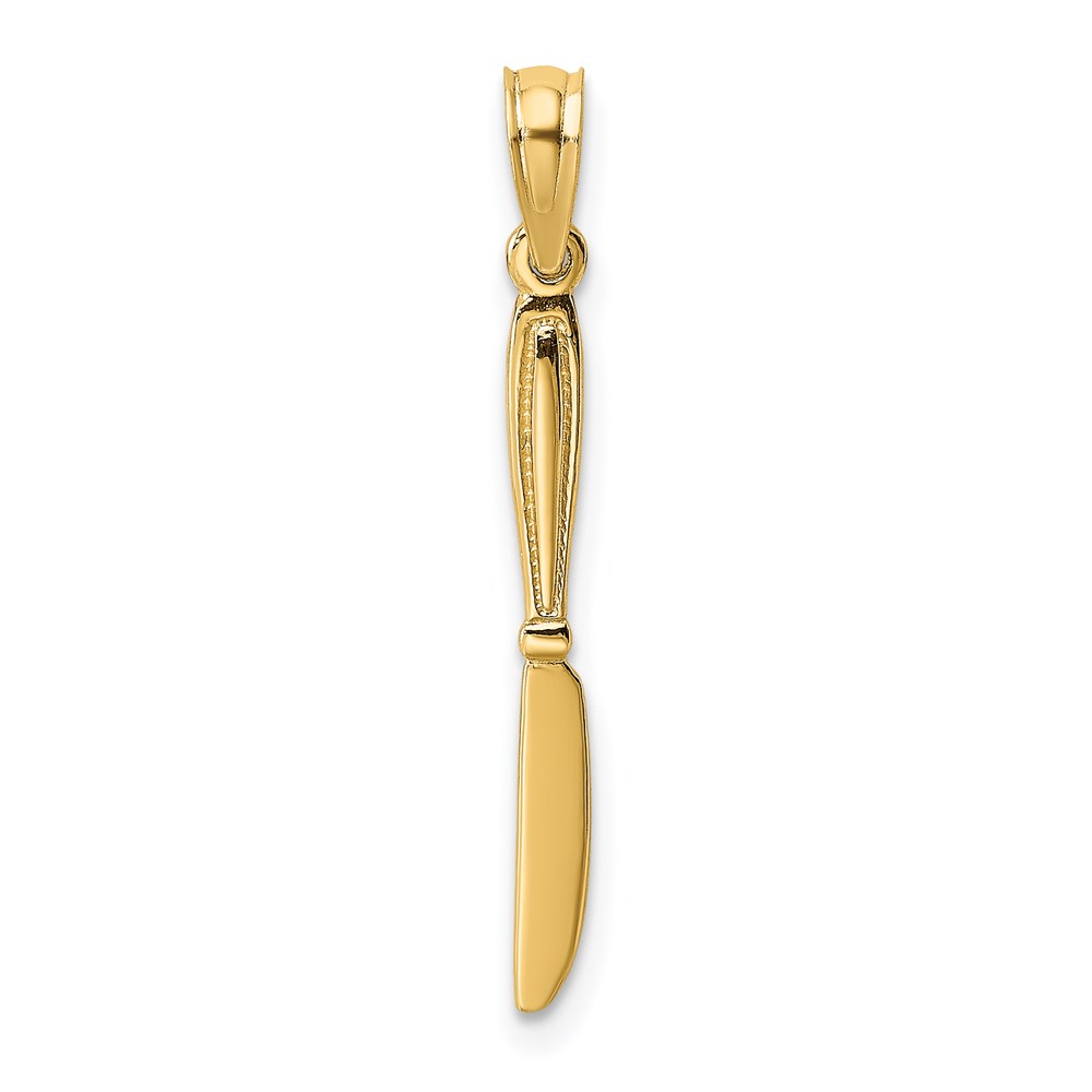 K7344.jpg 14K 3-D Polished Table Knife Charm - Image 1