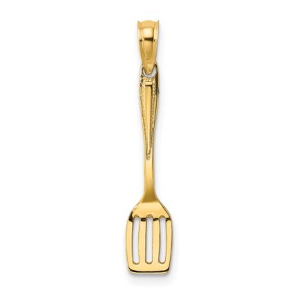 14K 3-D Polished Spatula Charm
