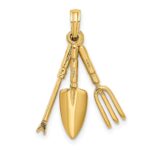 14K 3-D Moveable Garden Hand Tool Collection Charm - Image 4