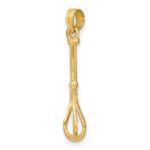 14K 3-D  Polished Whisk Charm - Image 5