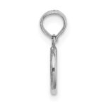 14K White Gold 3-D Peace Symbol Charm - Image 2