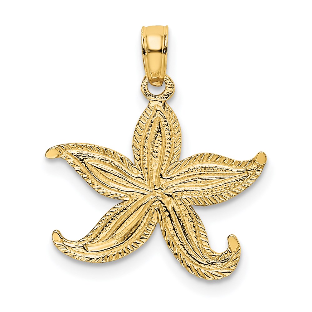 K7371.jpg 14K Flat Starfish Charm - Image 1