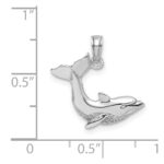 14K White Gold Jumping Dolphin Charm - Image 3