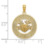 14K ANTIGUA W.I. Circle with Frog Charm - Image 3