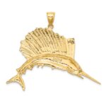 14K Large Polished Sailfish Charm - Image 4