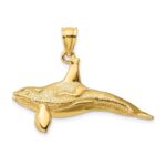 14K 3-D Textured Killer Whale Orca Charm - Image 3