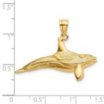 14K 3-D Textured Killer Whale Orca Charm - Image 4