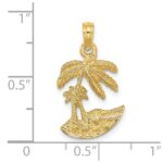 14K 2-D Palm Trees On Island Charm - Image 3