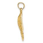 14K Textured and Polished Oyster Shell Charm - Image 2