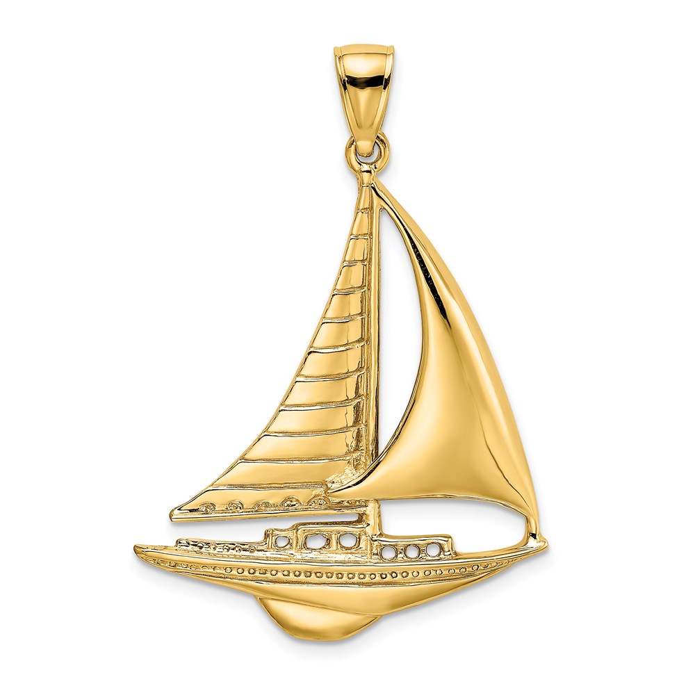 K7536.jpg 14K Polished Sailboat Charm - Image 1