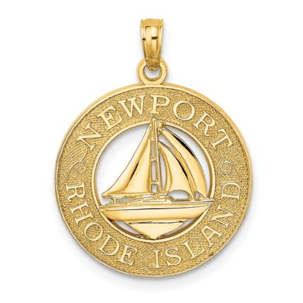 14K NEWPORT RHODE ISLAND with Sailboat Charm