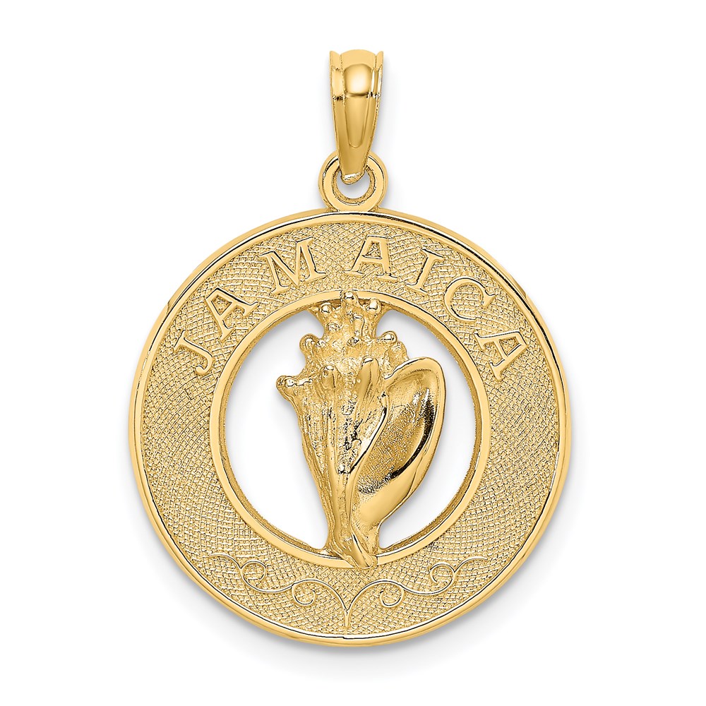 K7560.jpg 14K JAMAICA Circle with Conch Shell Charm - Image 1