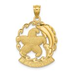 14K FLORIDA Starfish and Dolphin Wave Charm