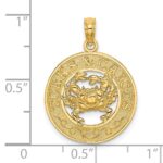 14K TURKS AND CAICOS Circle with Crab Charm - Image 3