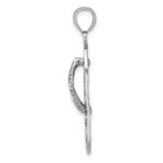 14K White Gold Triple Turtle Flip-Flop Charm - Image 2