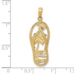 14K Palm Tree Flip Flop Charm - Image 3