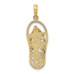 14K Polished Multi Flower Flip-Flop Charm - Image 4