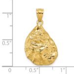 14K 3-D Textured Oyster Shell Charm - Image 3