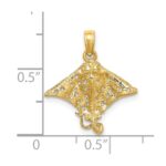 14K Spotted Eagle Ray with Holes Charm - Image 3