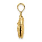 14K 3-D Textured Oyster Shell Charm - Image 2